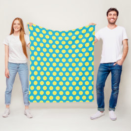 Blankett för Lemon Segce Mönster Blue Fleece Blank