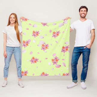 Blankett för mjuk Blommigt - alla storlekar Fleecefilt