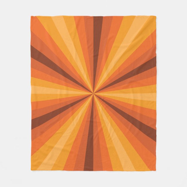 Blankett för optisk Illusion Orange Fleece (Framsidan)