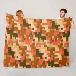 Blankett för orange Digital Camouflage Fleece Blan