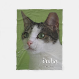 Blankett för personlig Memorial Pet Image Fleecefilt