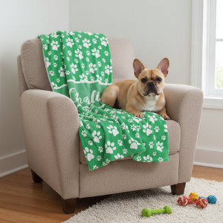 Blankett för Personligen mysigt utskrift - Hund P Fleecefilt