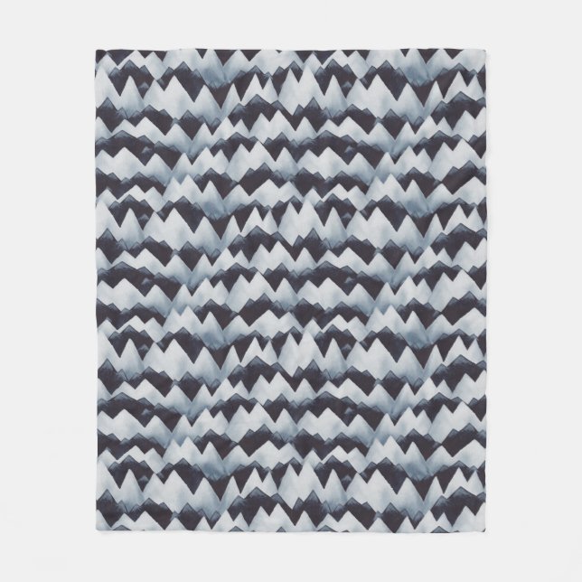 Blankett för vattenfärgsberget Rand Mönster Fleece (Framsidan)