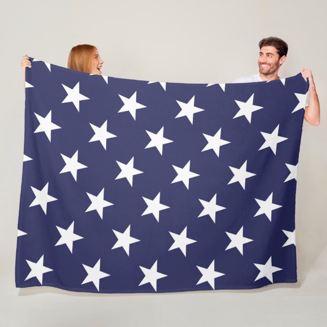 Blankett med blå stjärna 60 x 80 Fleece (På plats)
