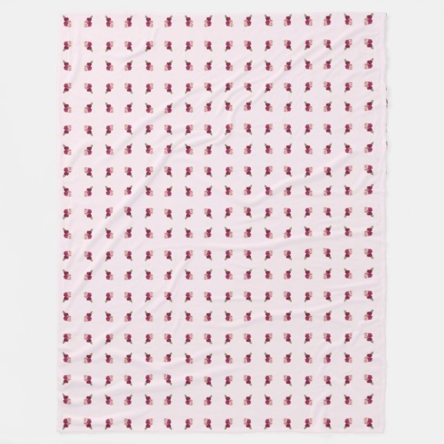 Blankett med blomma fleecefilt (Framsidan)