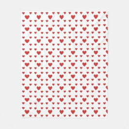Blankett med hjärtan fleecefilt