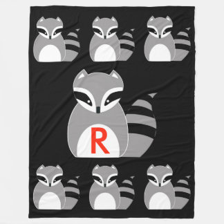 Blankett med rackoon Flebit Fleecefilt