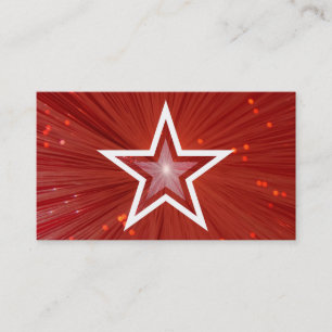 Blankett med Red Star-kort, vit baksida Visitkort