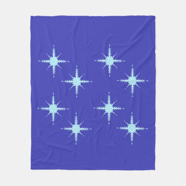 Blankett med vackert snöflingor fleecefilt (Framsidan)