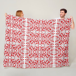 Blankett med vit slang för Couch - GentleSoft Fleecefilt