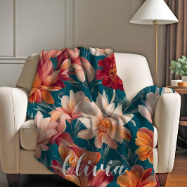 Blankett över hela Namn Fleece Blanket