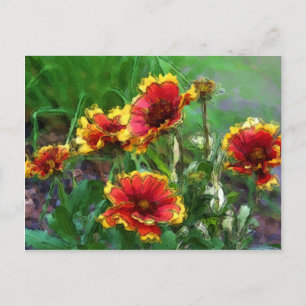 Blankettblommor Vaterfärgsvykort Vykort