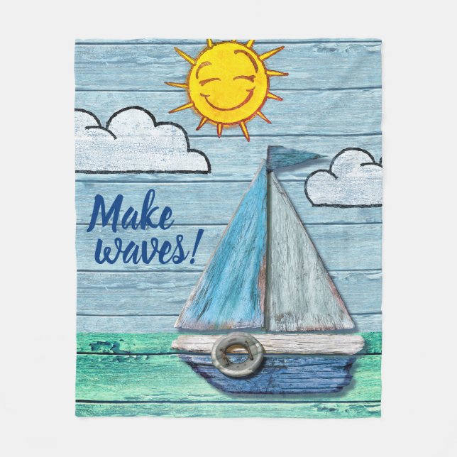 Blankettbuss med stor anpassningsbar fleecefilt (Framsidan)