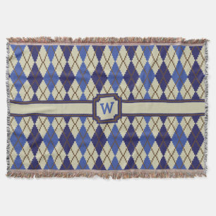 Blankettejp av blandbärsscone Argyle Throw Blanket Mysfilt