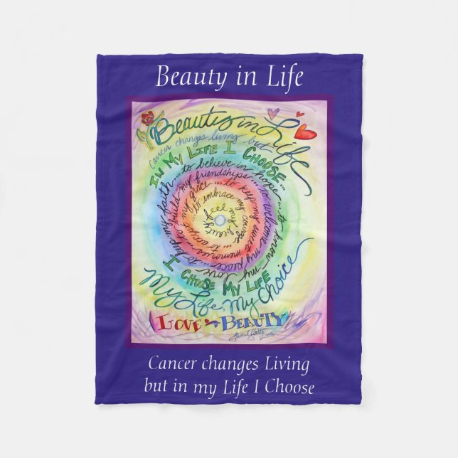 Blanketterna i Life Cancer Dikt Soft Fleece Blanke (Framsidan)