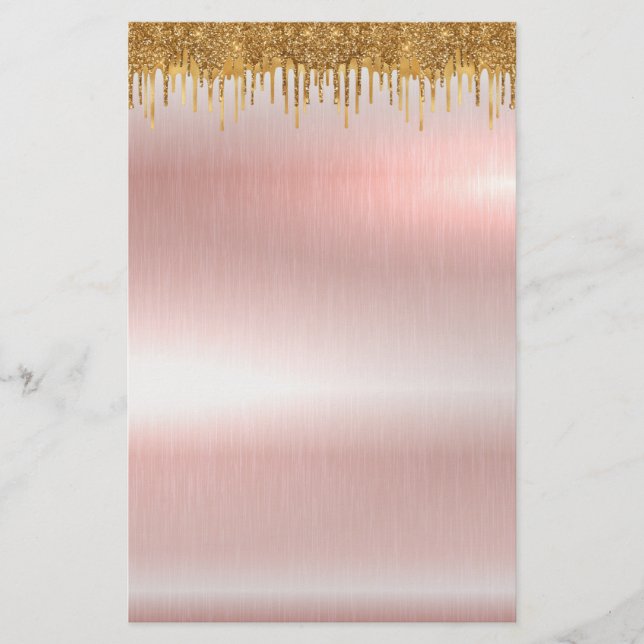 Blankflygare för elegant guld 5,5 x 8,5 tum flygblad (Framsidan)