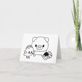 BLANKkort för spädgrisar och Chick (kyckling) Kort