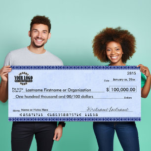 Blankocheck för sweepstakes- & utmärkelseBLÅTTART Poster
