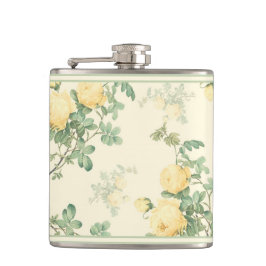 Blankor av shabby chic-blommigt gul ros fickplunta