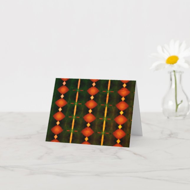 Blankt anteckningskort för Abstrakt av ljusa Orang (Liten växt)