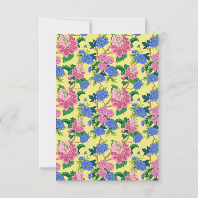 Blankt anteckningskort för Blommigten Preppy Chino (Framsida)