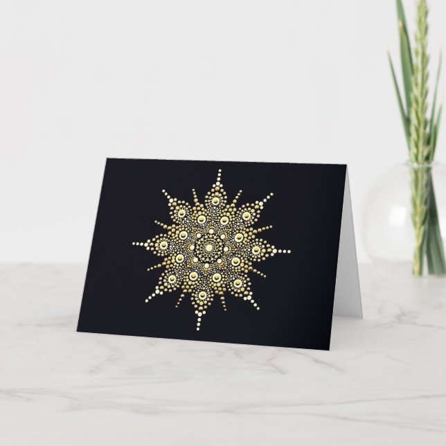 Blankt anteckningskort för elegant Guld och svart  (Framsida)