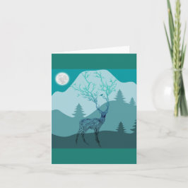 Blankt anteckningskort för Fantasy Hjort