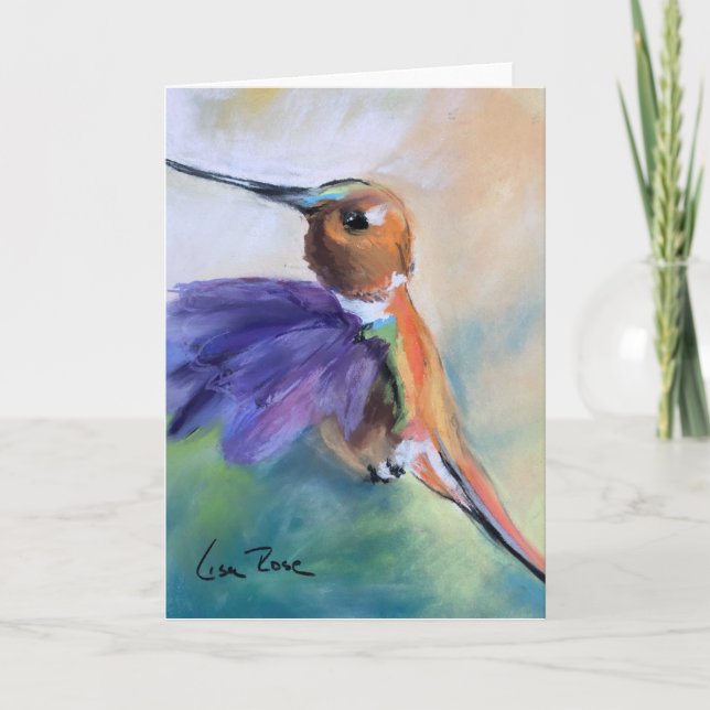 Blankt anteckningskort för Hummingbird (Framsida)