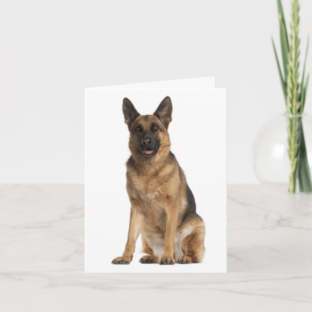 Blankt anteckningskort för Hund med schepherd Pupp (Framsida)