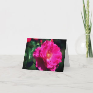 Blankt anteckningskort för Rosa ros-blomma bild