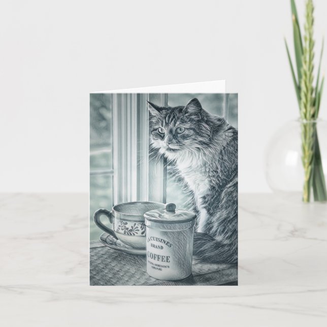 Blankt anteckningskort för Söndag-kaffe (Framsida)