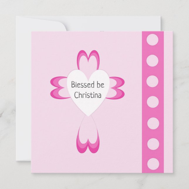 Blankt baptism - platta Tack Kort (Framsida)