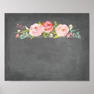 Blankt Blommigt i ro Garden- Poster