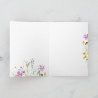 Blankt Blommigt, mappat gratulationskort Kort
