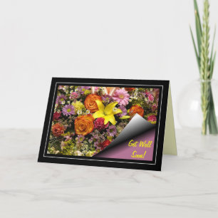 Blankt Bouquet-kort för att få brunnskort Kort