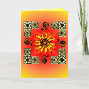 Blankt Celtic Sol Mandala-kort Kort
