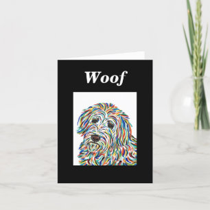 Blankt Goldendoodle-Hund-anteckningskort Tack Kort