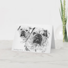 Blankt gratulationskort för Bald Divas Tack Kort