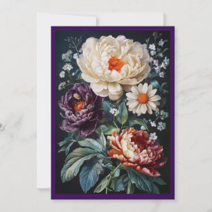 Blankt gratulationskort för Baroque-blommigt Julkort