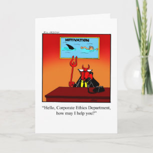 Blankt gratulationskort för Business Kontors humor Kort