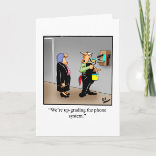 Blankt gratulationskort för Business Kontors humor Kort