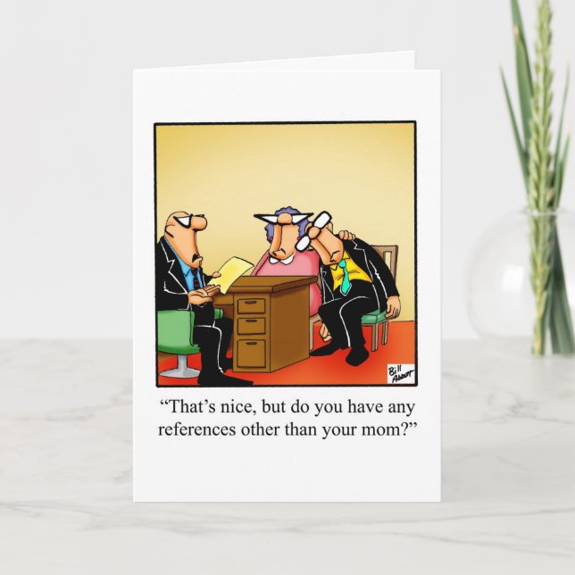 Blankt gratulationskort för Business Kontors humor Kort (Framsida)