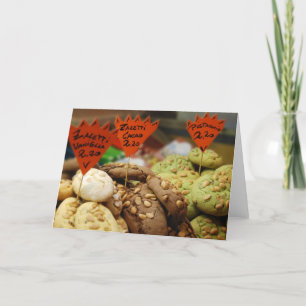 Blankt gratulationskort för italienska cookies kort