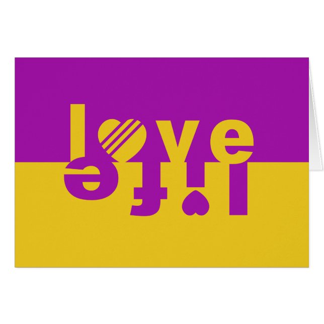 Blankt gratulationskort för kärlek Life Hälsningskort (Framsidan Horizontal)