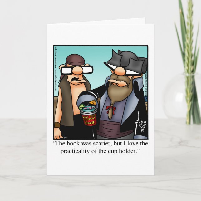 Blankt gratulationskort för pirat Humor Kort (Framsida)