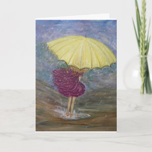 Blankt gratulationskort för "regndans" inbjudan