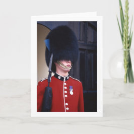 Blankt gratulationskort för Royal Palace Guard med Kort