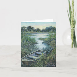 Blankt gratulationskort för "Seclued Pond" Kort