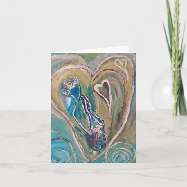 Blankt gratulationskort för Valentine Dam Helgkort (Framsida)