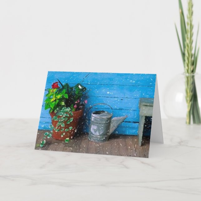 Blankt gratulationskort för växthus kort (Framsida)